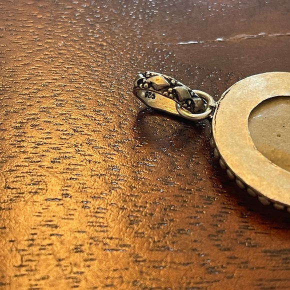 Unrefined abalone pendant sterling silver 925 marked - Picture 4 of 4